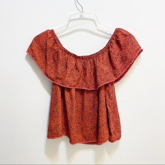 Wilfred Aritzia Promener Women's Floral Off The Shoulder Blouse XS - Picture 3 of 8